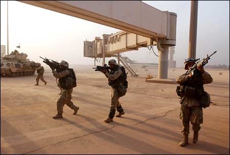 Baghdad Airport which was captured by US forces against Saddam Hussain